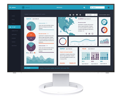 Monitor LED 24" (23,5"-26,4") EIZO FlexScan EV2495-WT